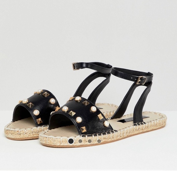 Miss Selfridge Espadrille Studded Sandals - Picture 2 of 6